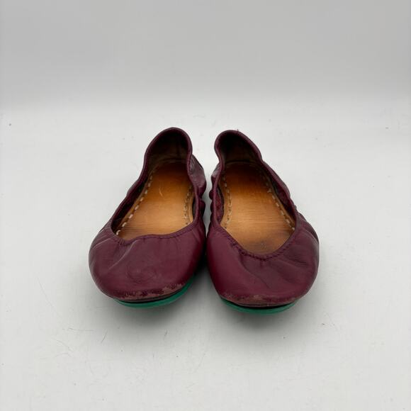Tieks Gavriela Leather Maroon Ballet Flats Women's 8 Preppy Casual - Picture 2 of 12